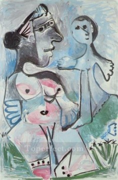 パブロ・ピカソ Painting - ヴィーナスと愛 1967 パブロ・ピカソ